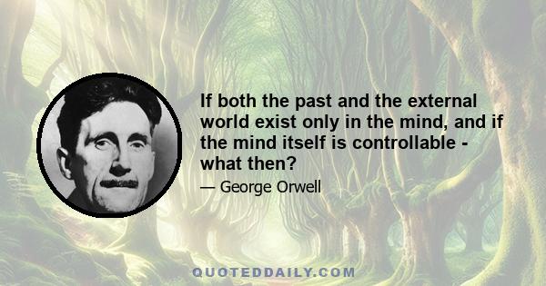 If both the past and the external world exist only in the mind, and if the mind itself is controllable - what then?