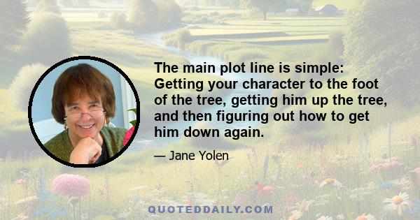 The main plot line is simple: Getting your character to the foot of the tree, getting him up the tree, and then figuring out how to get him down again.