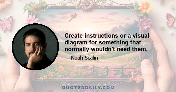Create instructions or a visual diagram for something that normally wouldn't need them.