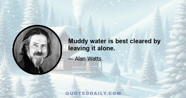 Muddy water is best cleared by leaving it alone.