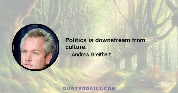 Politics is downstream from culture.