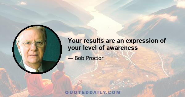 Your results are an expression of your level of awareness