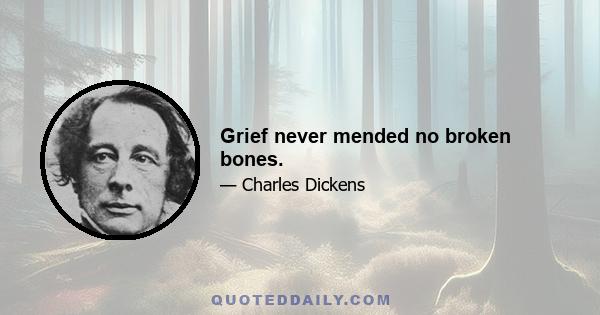 Grief never mended no broken bones.