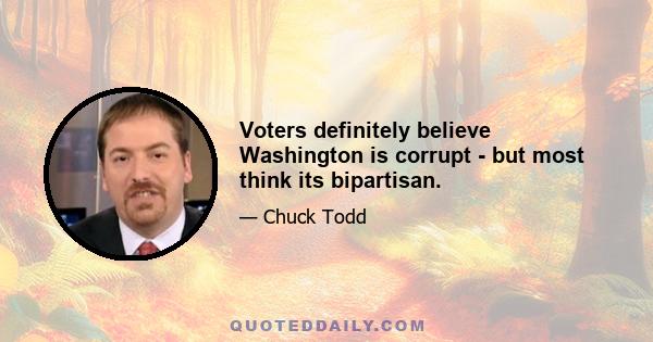 Voters definitely believe Washington is corrupt - but most think its bipartisan.