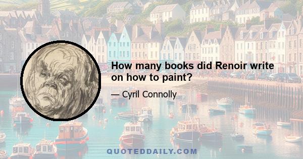 How many books did Renoir write on how to paint?