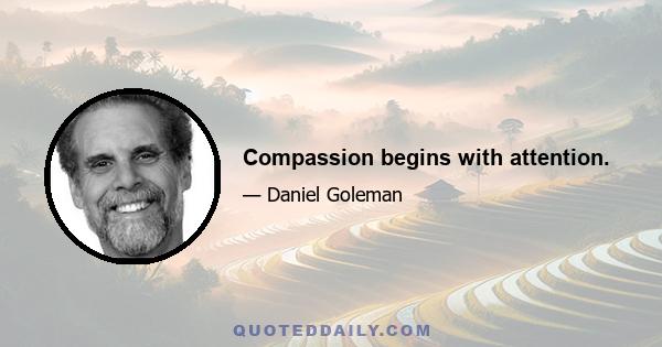 Compassion begins with attention.