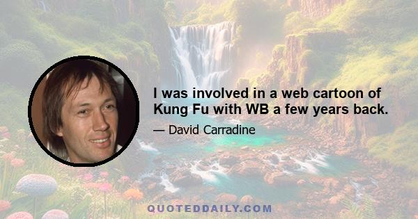 I was involved in a web cartoon of Kung Fu with WB a few years back.