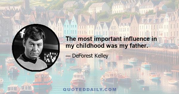 The most important influence in my childhood was my father.