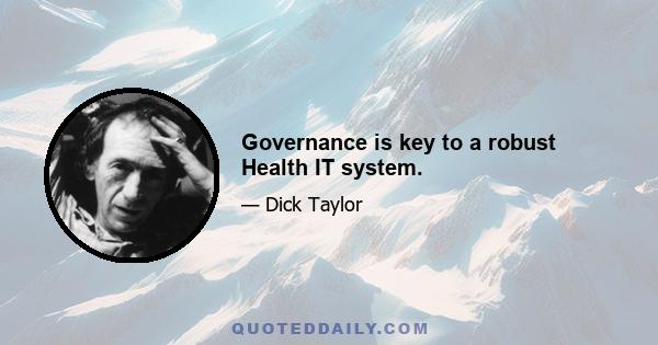 Governance is key to a robust Health IT system.