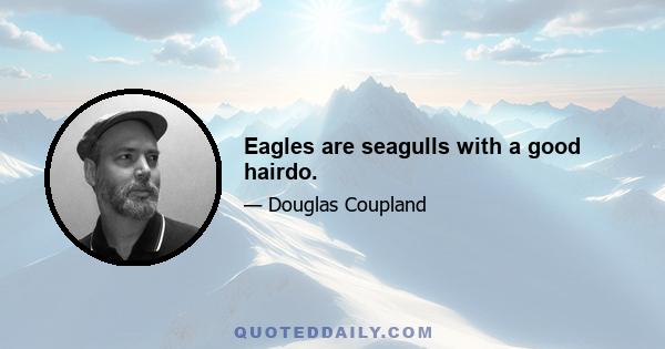 Eagles are seagulls with a good hairdo.