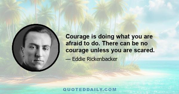 Courage is doing what you are afraid to do. There can be no courage unless you are scared.