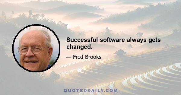 Successful software always gets changed.