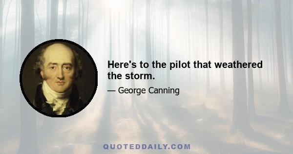 Here's to the pilot that weathered the storm.