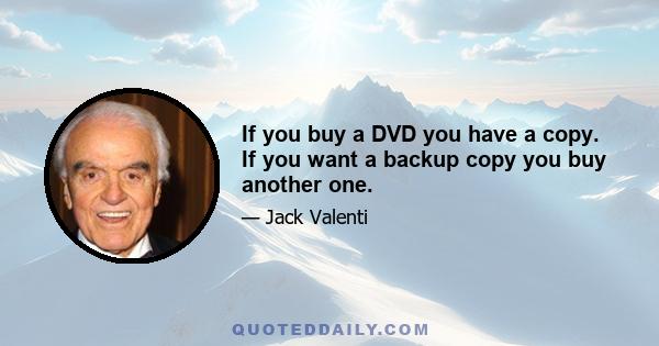 If you buy a DVD you have a copy. If you want a backup copy you buy another one.