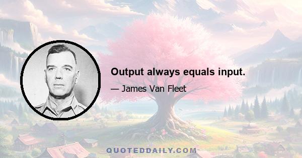 Output always equals input.