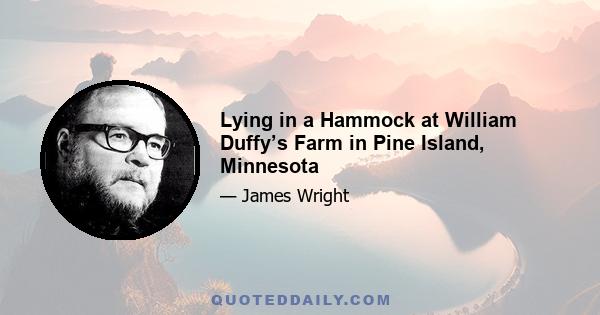 Lying in a Hammock at William Duffy’s Farm in Pine Island, Minnesota