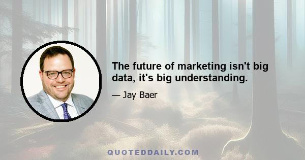 The future of marketing isn't big data, it's big understanding.