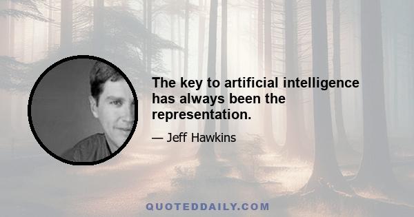 The key to artificial intelligence has always been the representation.