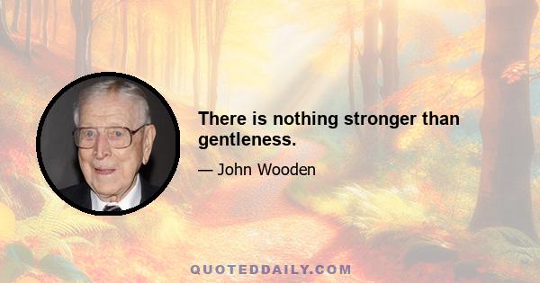 There is nothing stronger than gentleness.