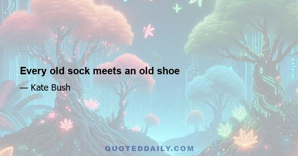 Every old sock meets an old shoe