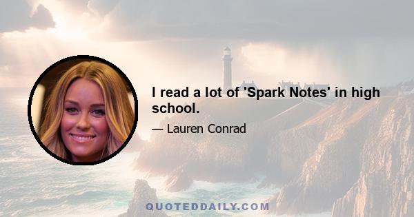 I read a lot of 'Spark Notes' in high school.