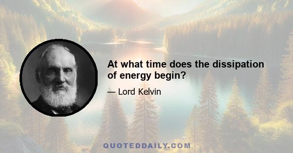 At what time does the dissipation of energy begin?