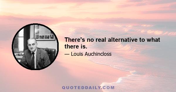 There's no real alternative to what there is.