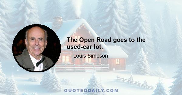 The Open Road goes to the used-car lot.