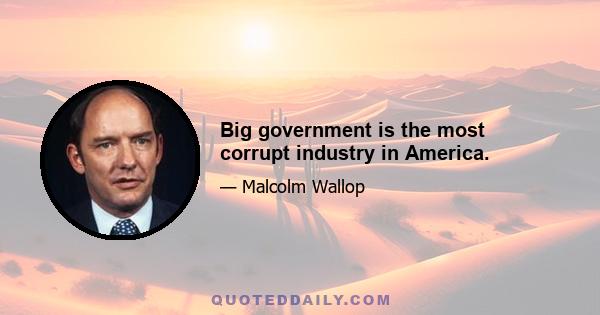 Big government is the most corrupt industry in America.