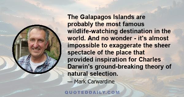 The Galapagos Islands are probably the most famous wildlife-watching destination in the world. And no wonder - it's almost impossible to exaggerate the sheer spectacle of the place that provided inspiration for Charles