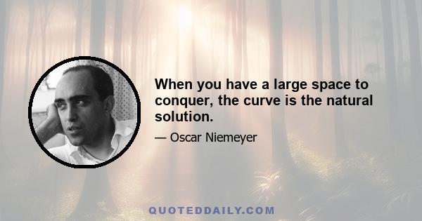 When you have a large space to conquer, the curve is the natural solution.