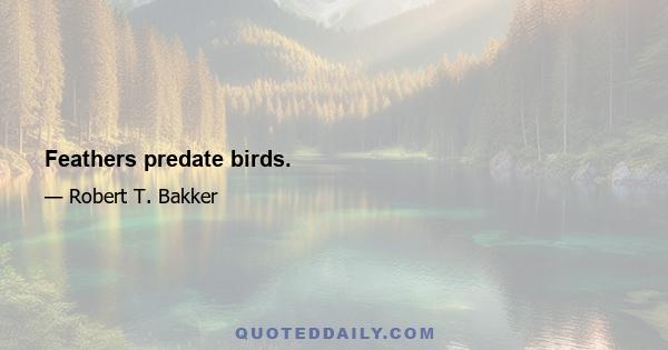 Feathers predate birds.