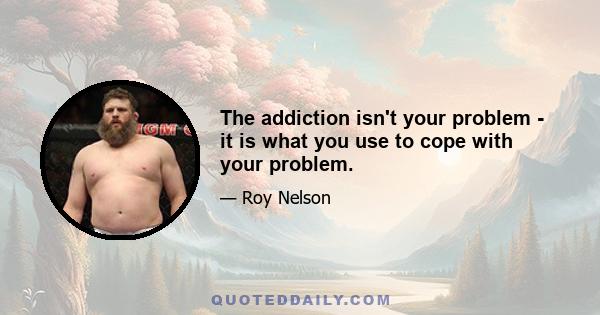 The addiction isn't your problem - it is what you use to cope with your problem.