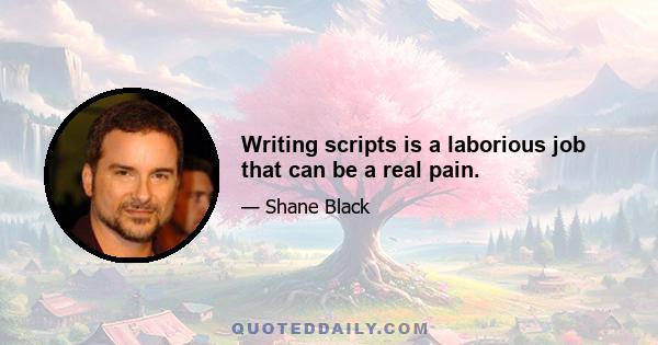 Writing scripts is a laborious job that can be a real pain.