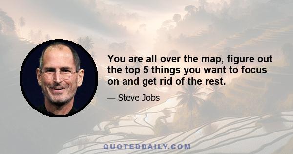 You are all over the map, figure out the top 5 things you want to focus on and get rid of the rest.