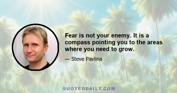 Fear is not your enemy. It is a compass pointing you to the areas where you need to grow.