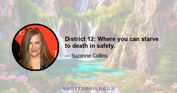 District 12: Where you can starve to death in safety.