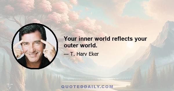 Your inner world reflects your outer world.