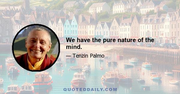 We have the pure nature of the mind.