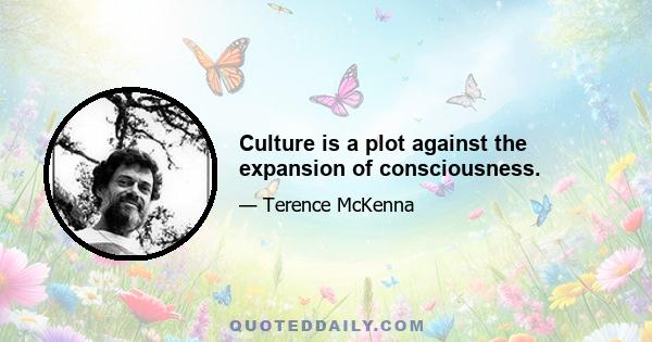 Culture is a plot against the expansion of consciousness.