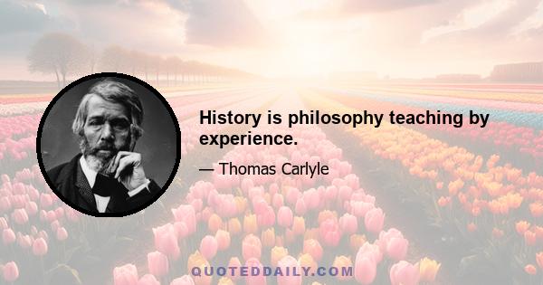 History is philosophy teaching by experience.