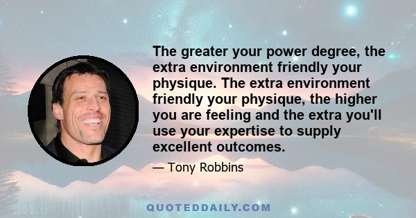 The greater your power degree, the extra environment friendly your physique. The extra environment friendly your physique, the higher you are feeling and the extra you'll use your expertise to supply excellent outcomes.