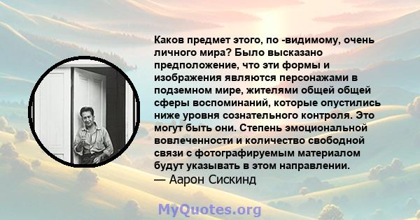 Каков предмет этого, по -видимому, очень личного мира? Было высказано предположение, что эти формы и изображения являются персонажами в подземном мире, жителями общей общей сферы воспоминаний, которые опустились ниже