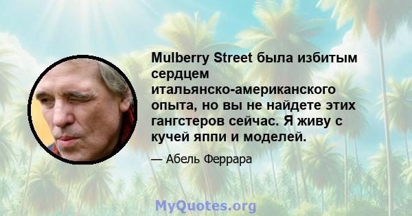 Mulberry Street была избитым сердцем итальянско-американского опыта, но вы не найдете этих гангстеров сейчас. Я живу с кучей яппи и моделей.