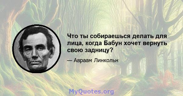 Что ты собираешься делать для лица, когда Бабун хочет вернуть свою задницу?