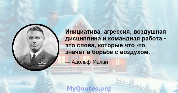 Инициатива, агрессия, воздушная дисциплина и командная работа - это слова, которые что -то значат в борьбе с воздухом.