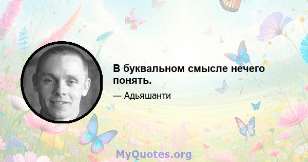 В буквальном смысле нечего понять.