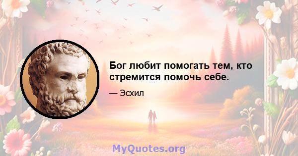 Бог любит помогать тем, кто стремится помочь себе.