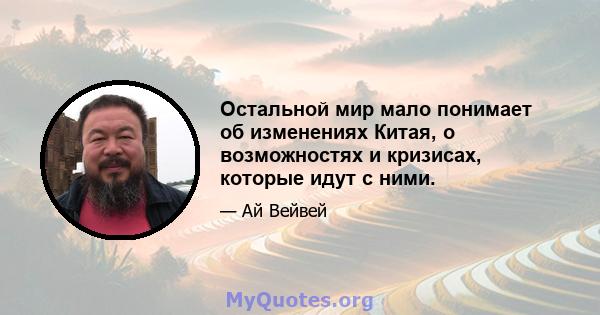 Остальной мир мало понимает об изменениях Китая, о возможностях и кризисах, которые идут с ними.