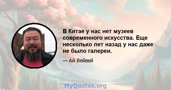 В Китае у нас нет музеев современного искусства. Еще несколько лет назад у нас даже не было галереи.